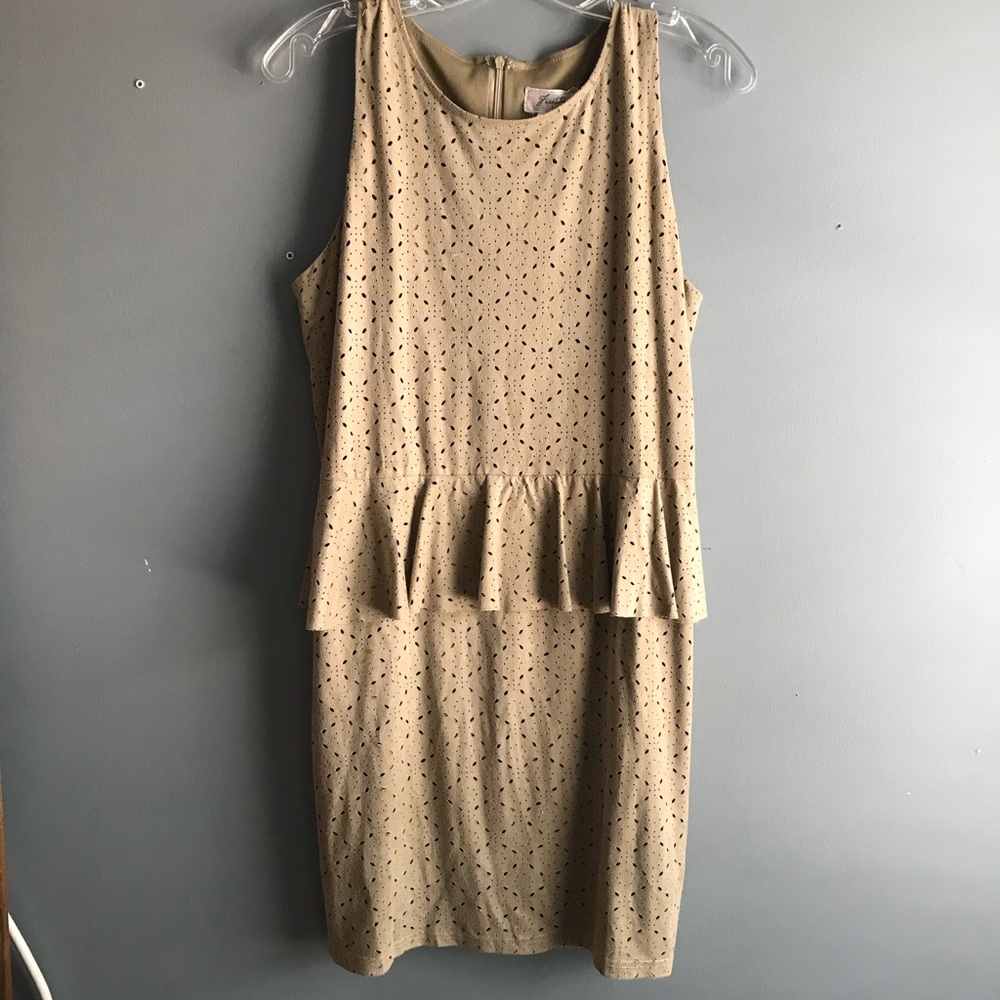 Free Day suede peplum dress